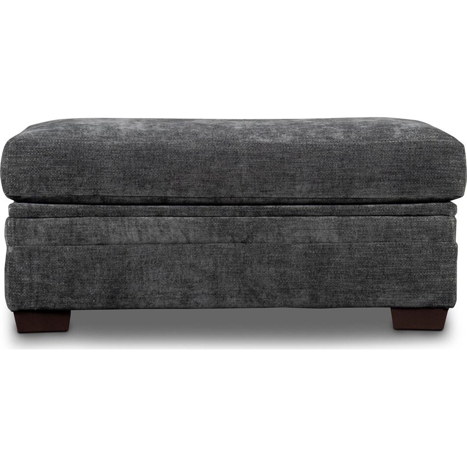 mercer grey ottoman   