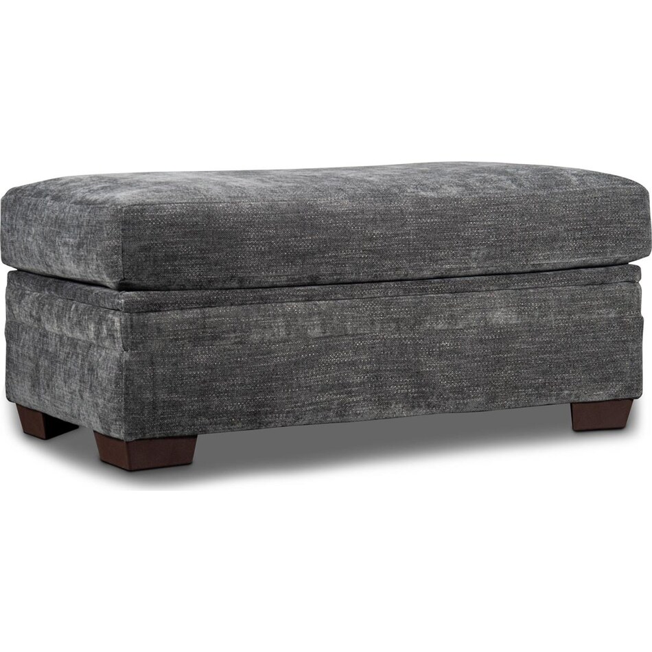 mercer grey ottoman   