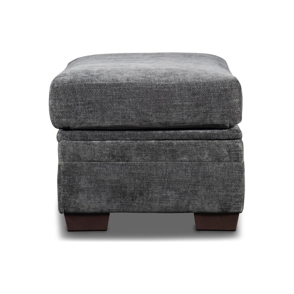 mercer grey ottoman   