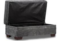 mercer grey ottoman   