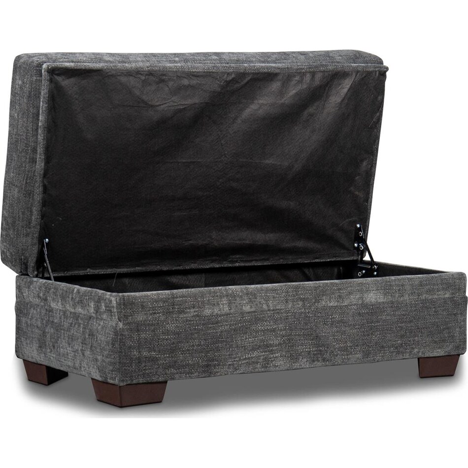 mercer grey ottoman   