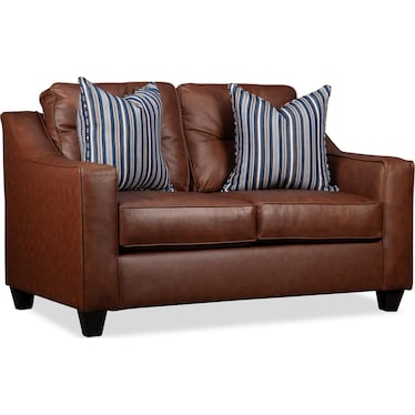 RENO LEATHER LOVESEAT