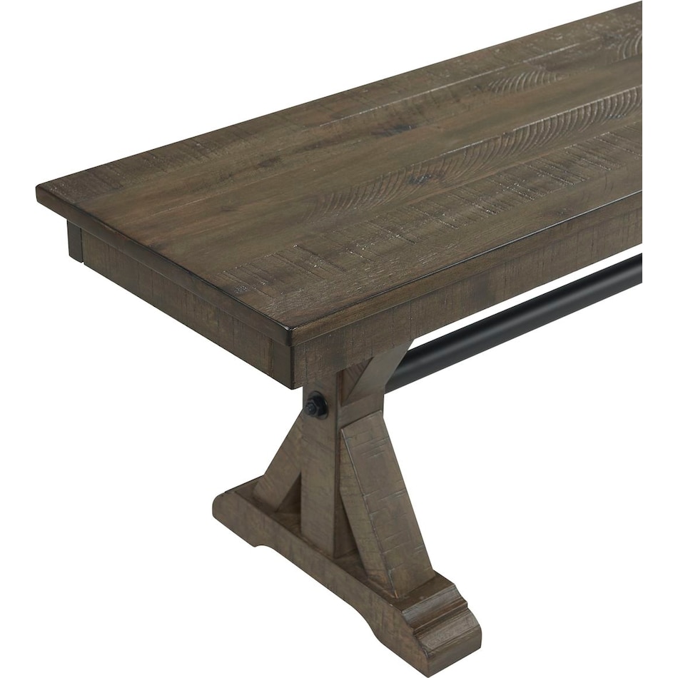 michael  burnished clay finish bench   