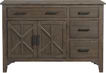 michael  burnished clay finish sideboard server   