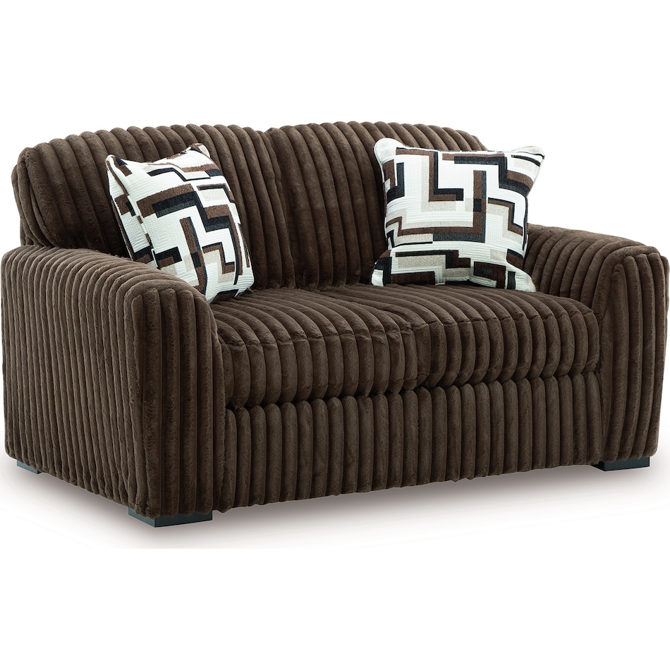 midnight madness chocolate loveseat   