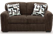 midnight madness chocolate loveseat   
