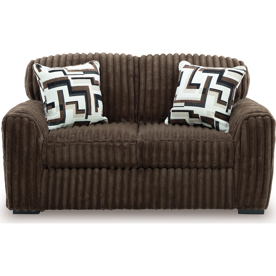 midnight madness chocolate loveseat   