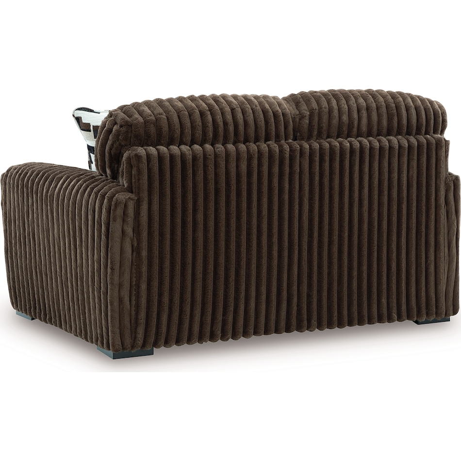 midnight madness chocolate loveseat   