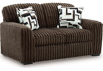 midnight madness chocolate loveseat   