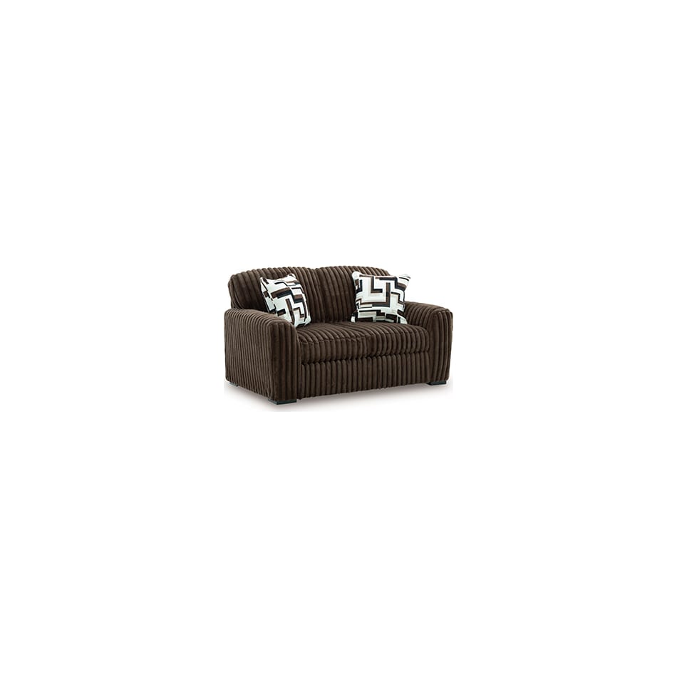 midnight madness chocolate loveseat   