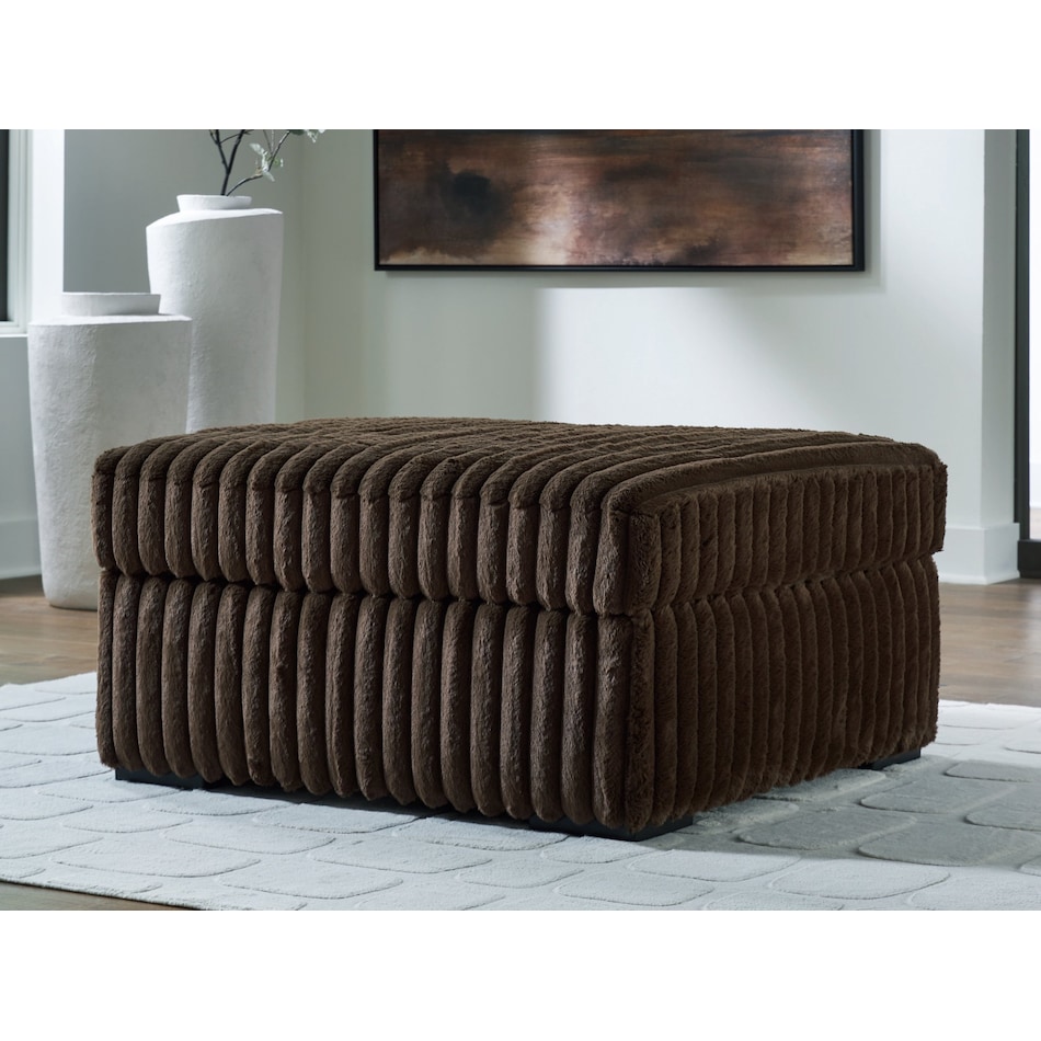 midnight madness chocolate ottoman   