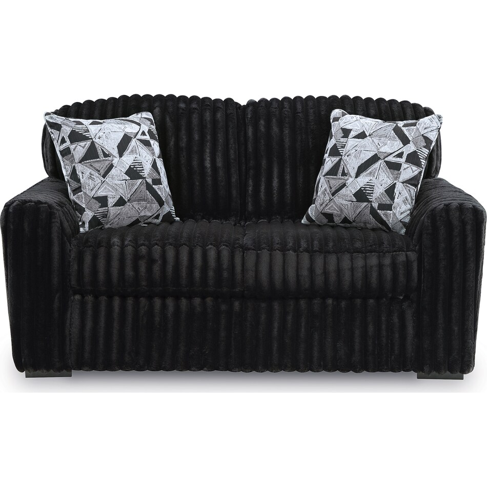 midnight madness onyx loveseat   
