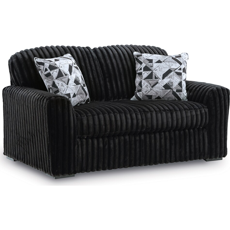 midnight madness onyx loveseat   