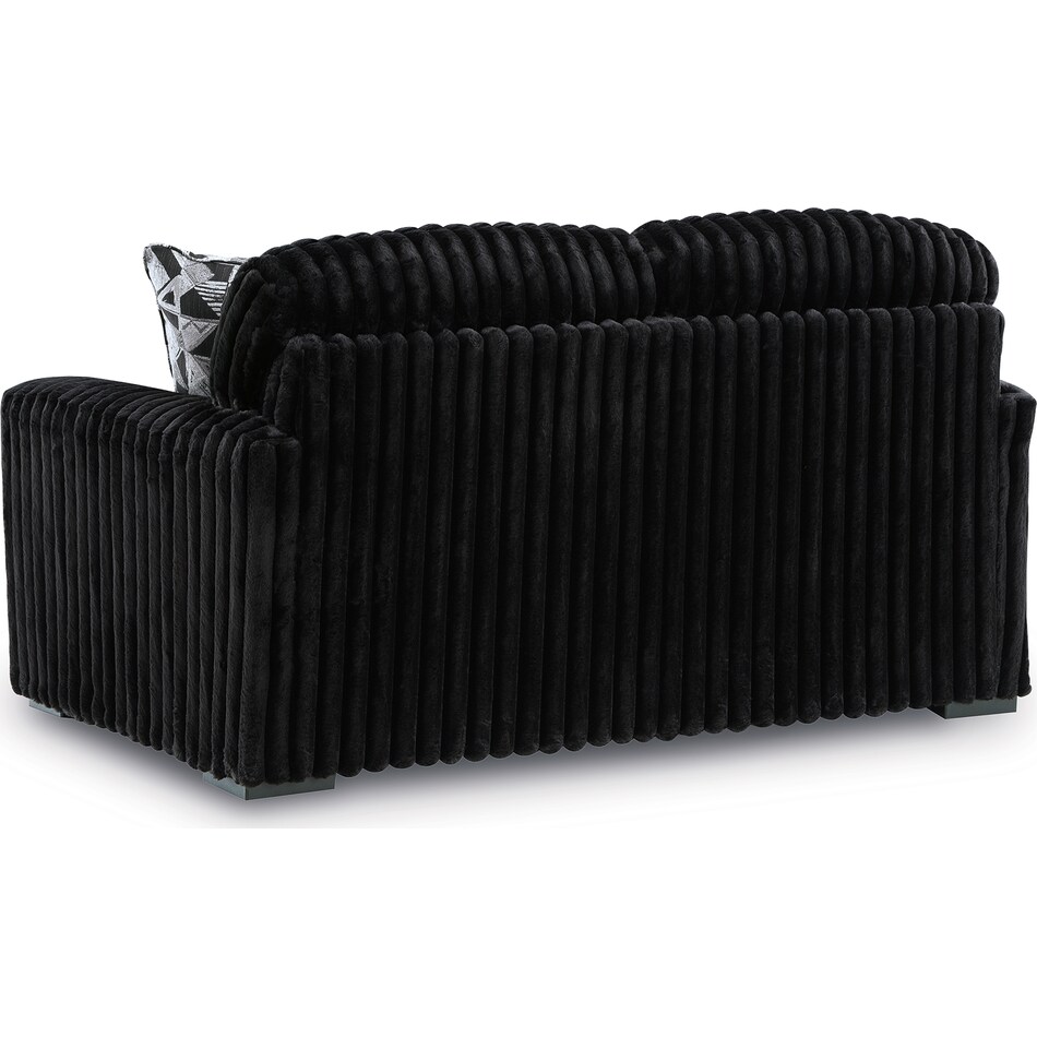 midnight madness onyx loveseat   