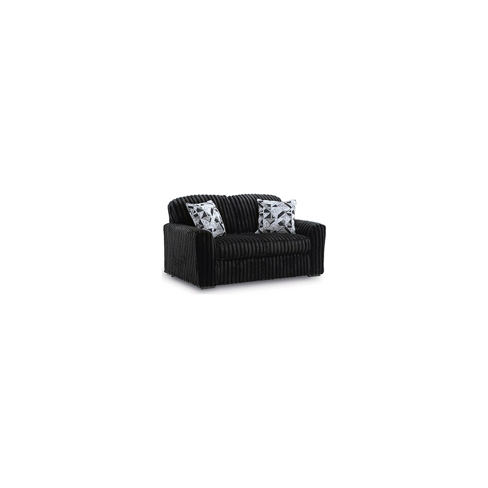 midnight madness onyx loveseat   