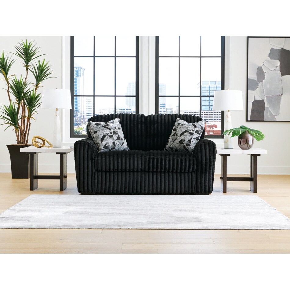 midnight madness onyx loveseat   