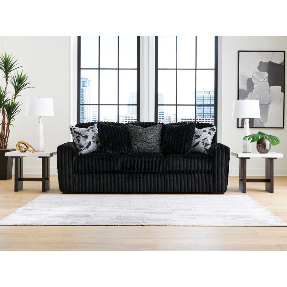 midnight madness onyx loveseat   