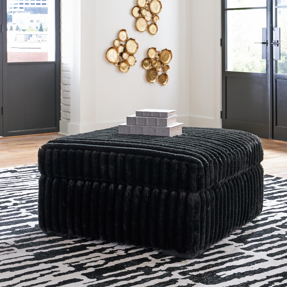midnight madness onyx ottoman   