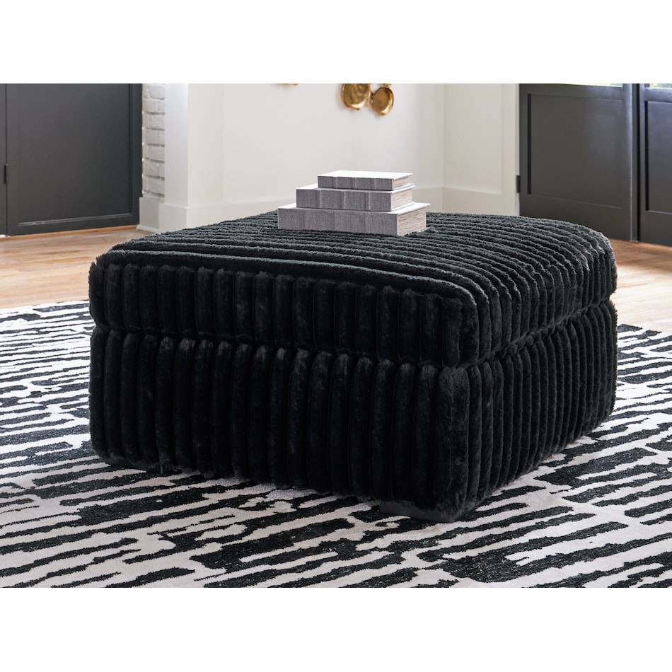 midnight madness onyx ottoman   