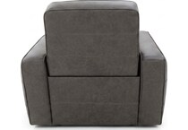 milan slate leathe rpower recliner   