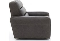 milan slate leathe rpower recliner   