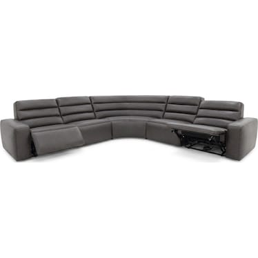 MILAN LEATHER 5-PEICE DUAL POWER SECTIONAL