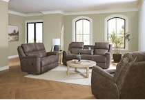miliano brown reclining loveseat   