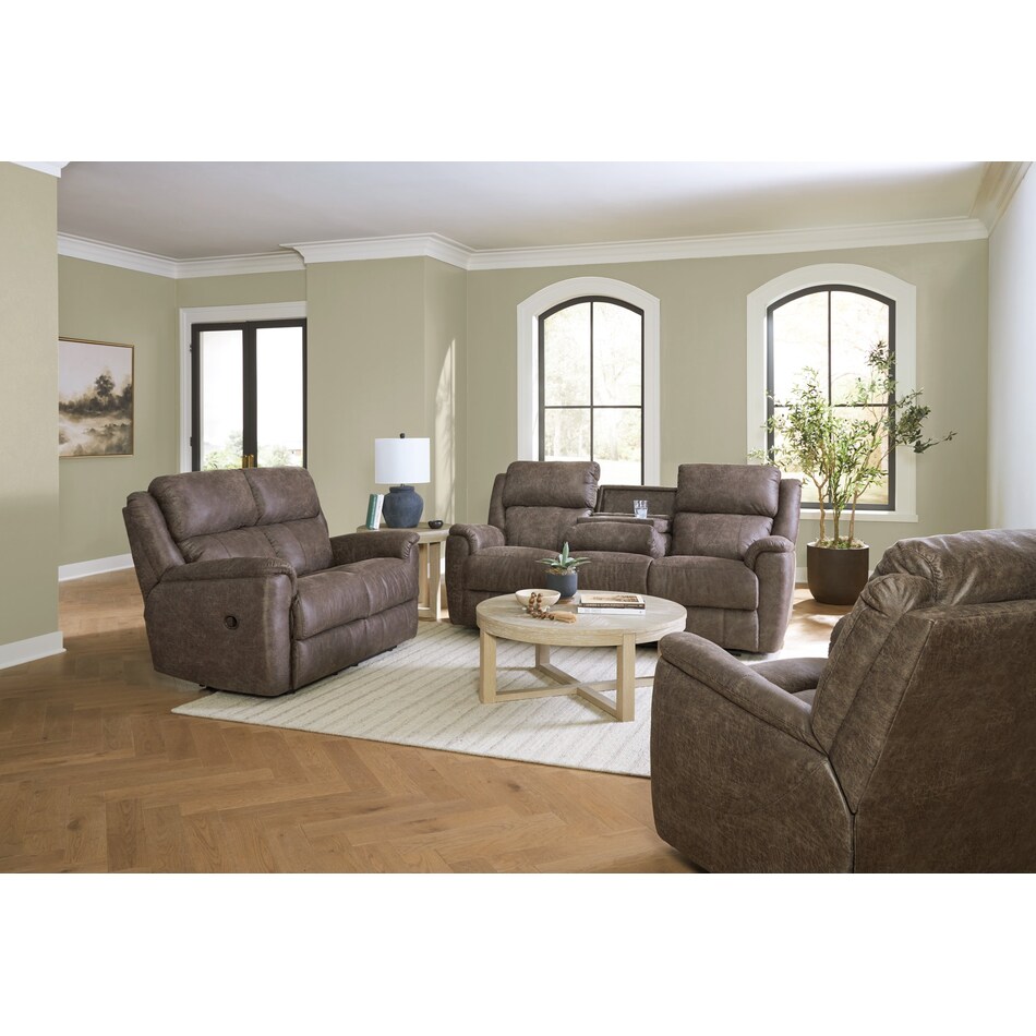 miliano brown reclining loveseat   
