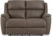 miliano espresso reclining loveseat   