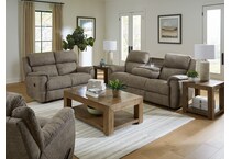 miliano tan reclining loveseat   