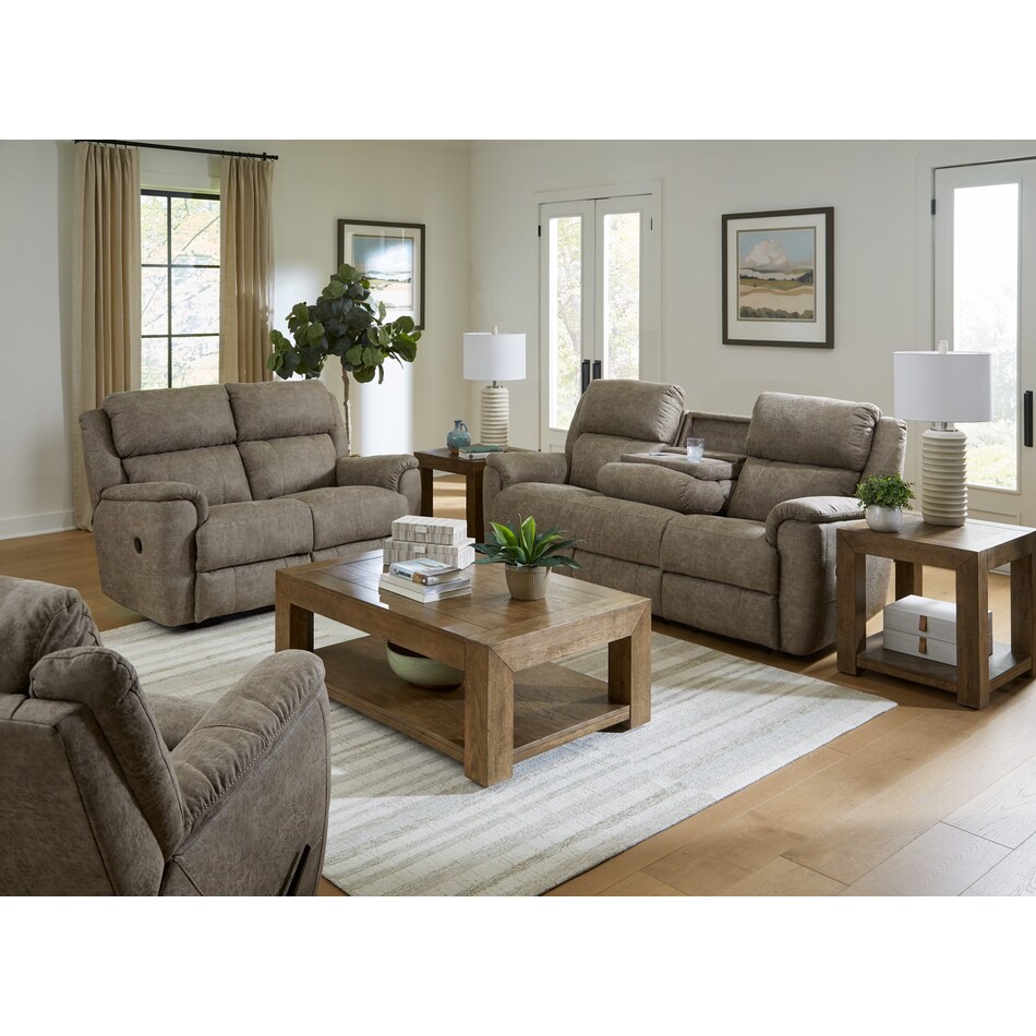 miliano tan reclining sofa   