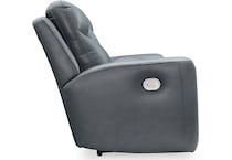 mindanao steel power leather reclining console loveseat   