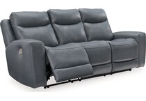 mindanao steel power leather reclining sofa   