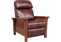 mission wenlock fudge leather push back recliner   