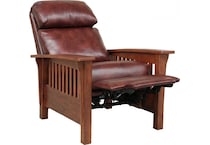 mission wenlock fudge leather push back recliner   