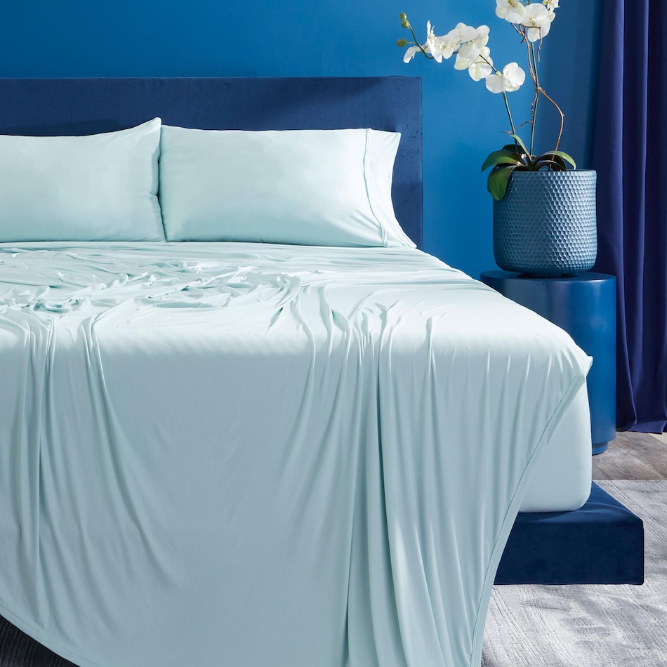 misty blue sheets   
