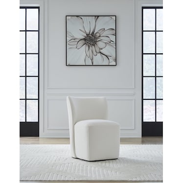 BANNON UPHOLSTERED CASTER DINING CHAIR