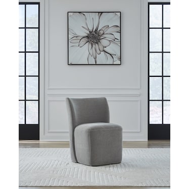 BANNON UPHOLSTERED CASTER DINING CHAIR