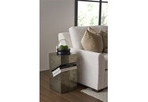 modern  metallic chairside table   