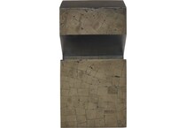 modern  pyrite chairside table   