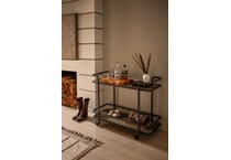 modern  smoked bronze accent table   