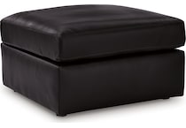 modmax ii black leather ottoman   