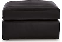 modmax ii black leather ottoman   