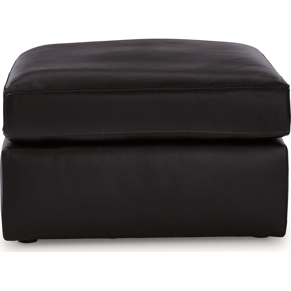 modmax ii black leather ottoman   