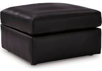 modmax ii black leather ottoman   