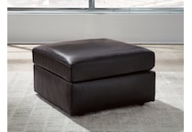 modmax ii black leather ottoman   