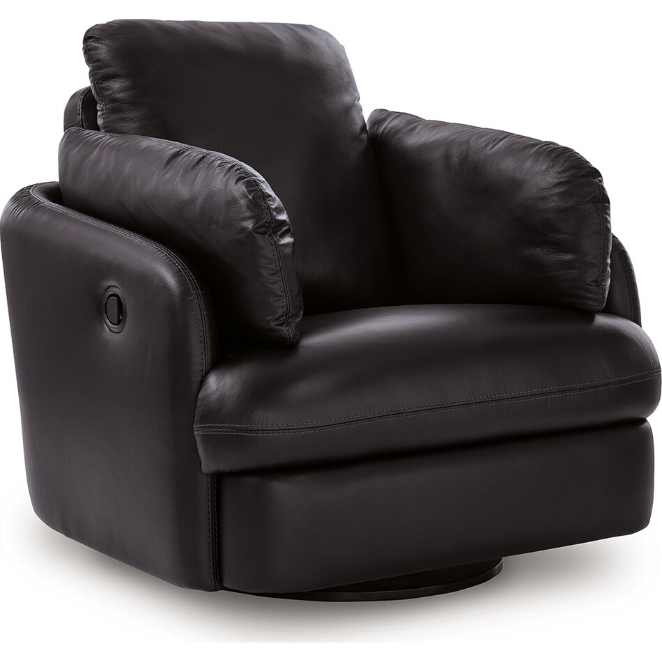 modmax ii black leather recliner   