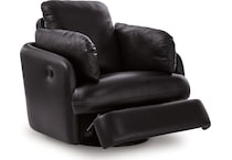 modmax ii black leather recliner   