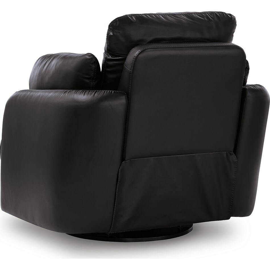 modmax ii black leather recliner   