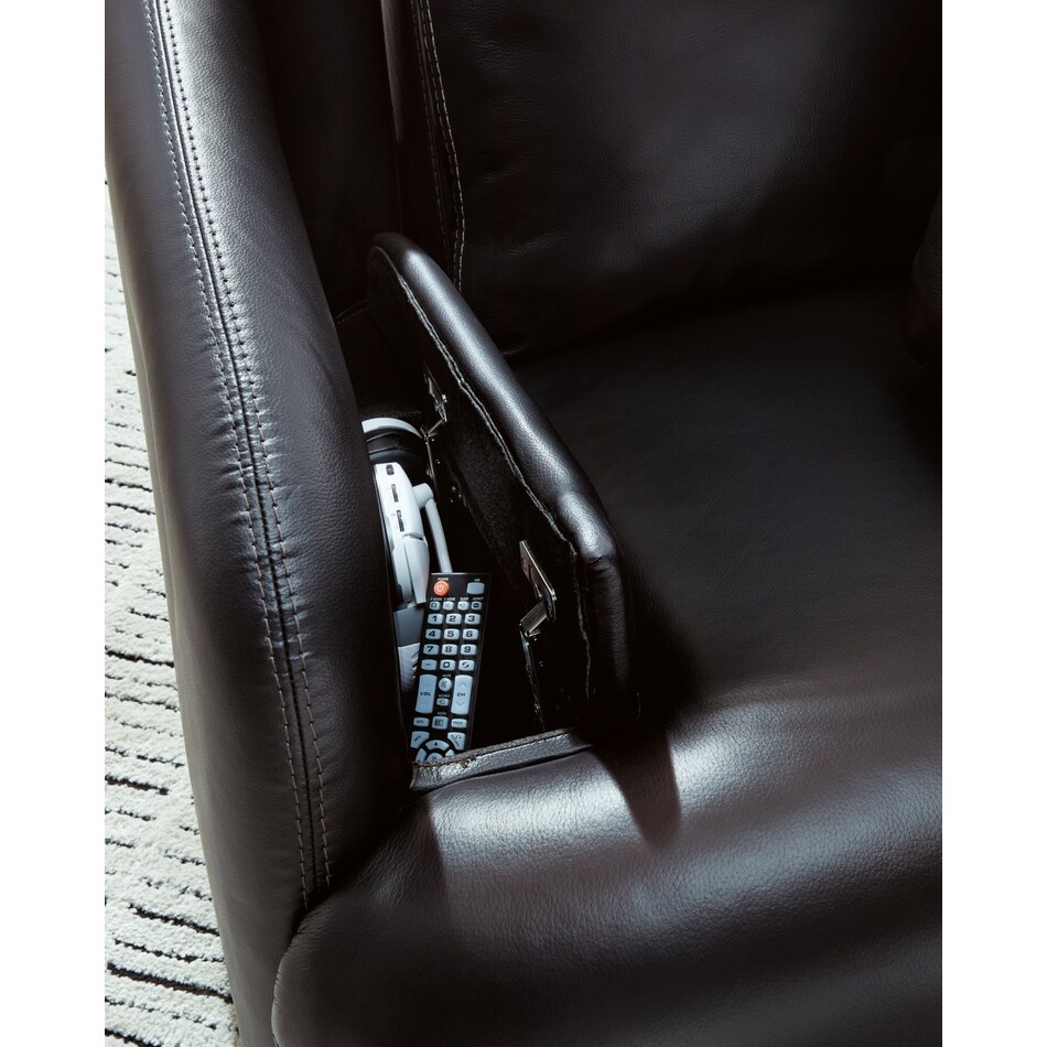 modmax ii black leather recliner   